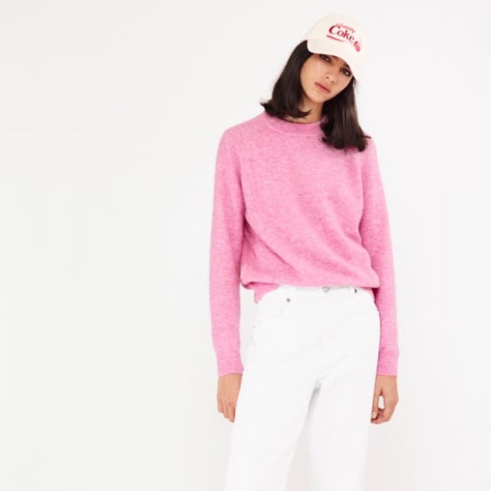 Zara Wool and Alpaca Blend Sweater Size Medium Bubble Gum Pink
